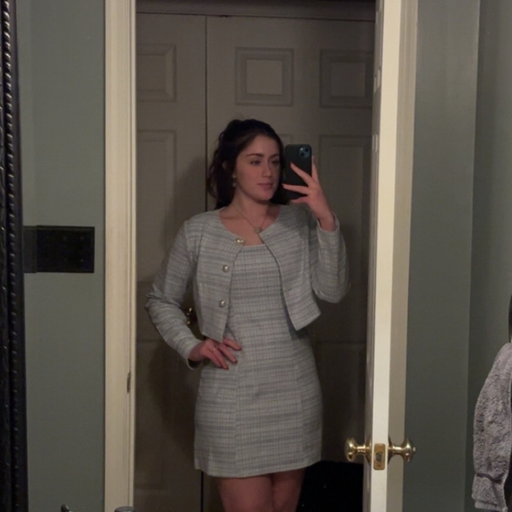 Baby blue tweed set - Picture 2 of 5
